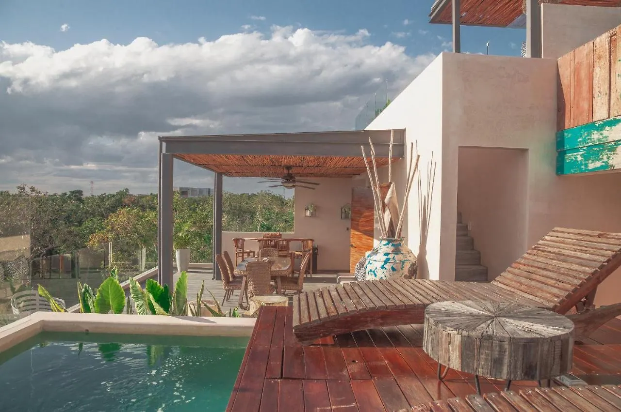 Kataleya Tulum By Zaazil - New Luxury Amazing Combo For Up To 20 People - Penthouse Plus Aptartment , Private Pool, Terrace , Roof Top And Hot Tub In Luum Zama In The Jungle Mexique
