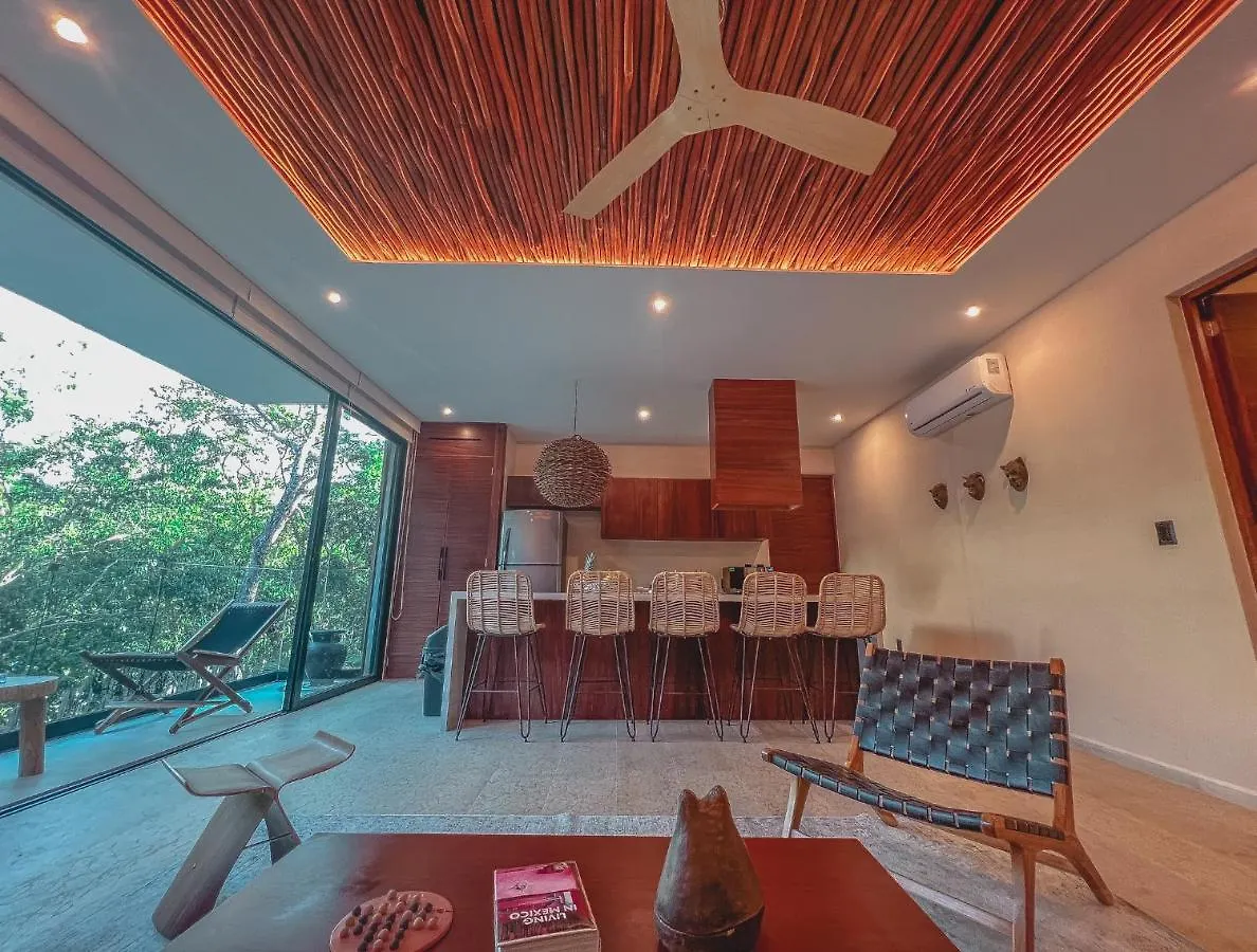 Appartement Kataleya Tulum By Zaazil - New Luxury Amazing Combo For Up To 20 People - Penthouse Plus Aptartment , Private Pool, Terrace , Roof Top And Hot Tub In Luum Zama In The Jungle