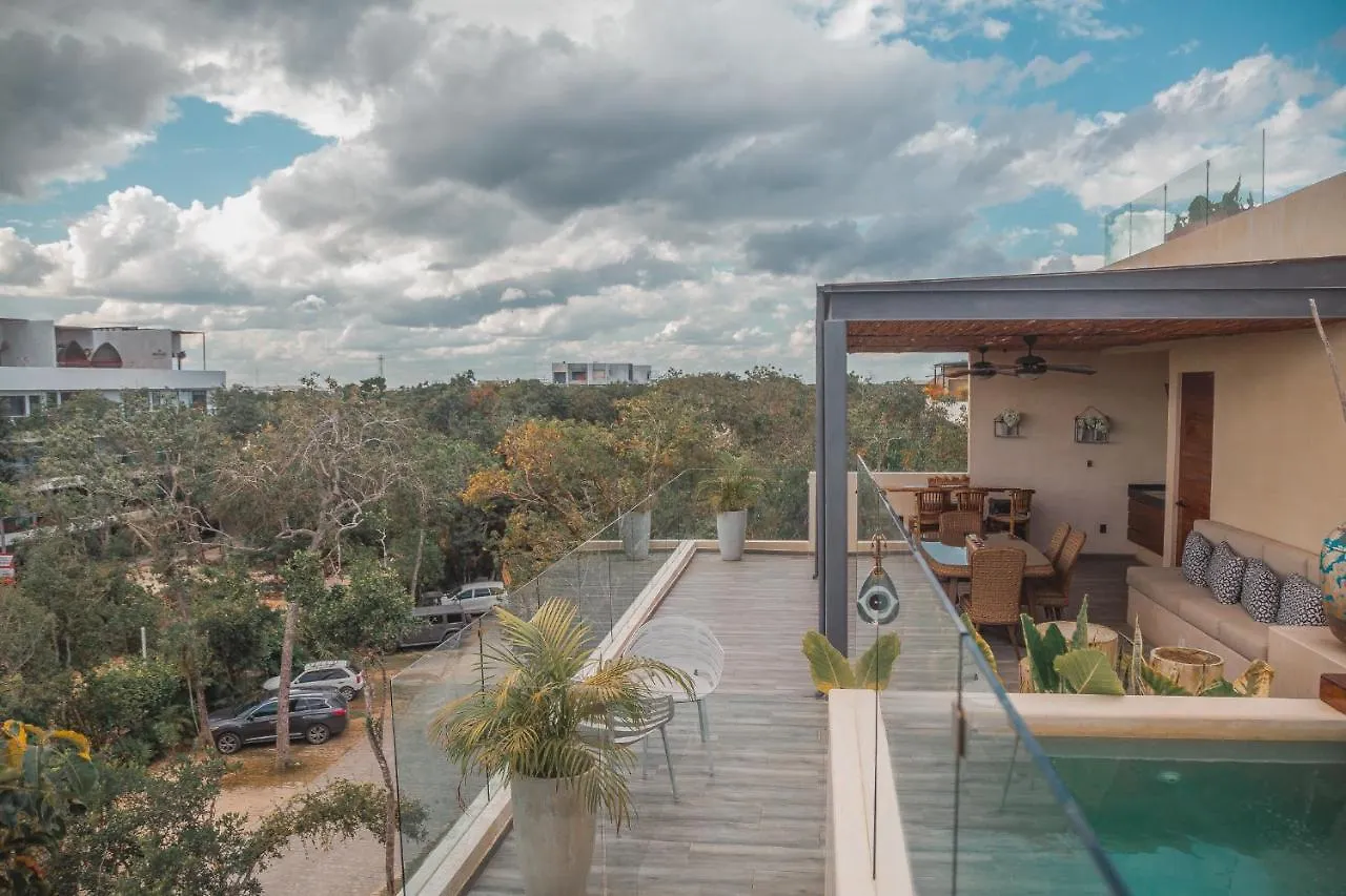 Kataleya Tulum By Zaazil - New Luxury Amazing Combo For Up To 20 People - Penthouse Plus Aptartment , Private Pool, Terrace , Roof Top And Hot Tub In Luum Zama In The Jungle Mexique
