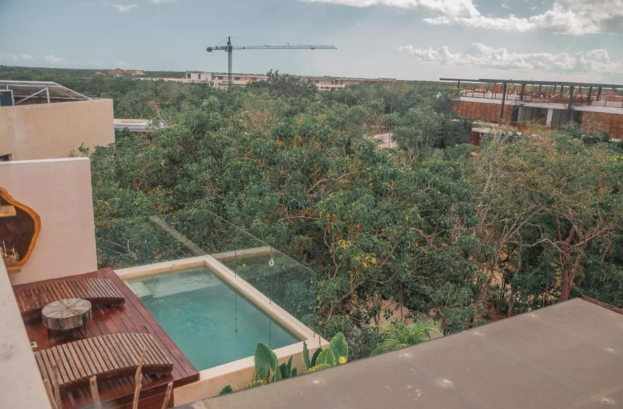 Appartement Kataleya Tulum By Zaazil - New Luxury Amazing Combo For Up To 20 People - Penthouse Plus Aptartment , Private Pool, Terrace , Roof Top And Hot Tub In Luum Zama In The Jungle